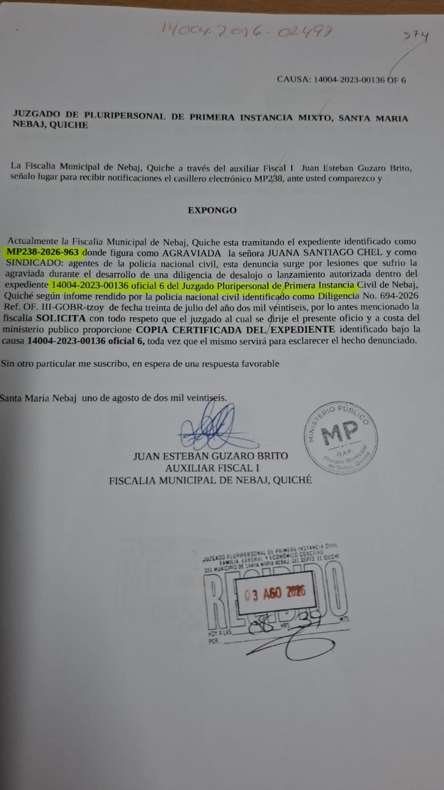 El Ministerio Público remitió el caso a la Fiscalía de Delitos Administrativos en una pesquisa por abuso de autoridad y robo centrada en la actuación de los policías. (Cortesía)