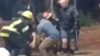 Momento en que rescatan al