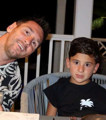 Leo con Ciro, una de