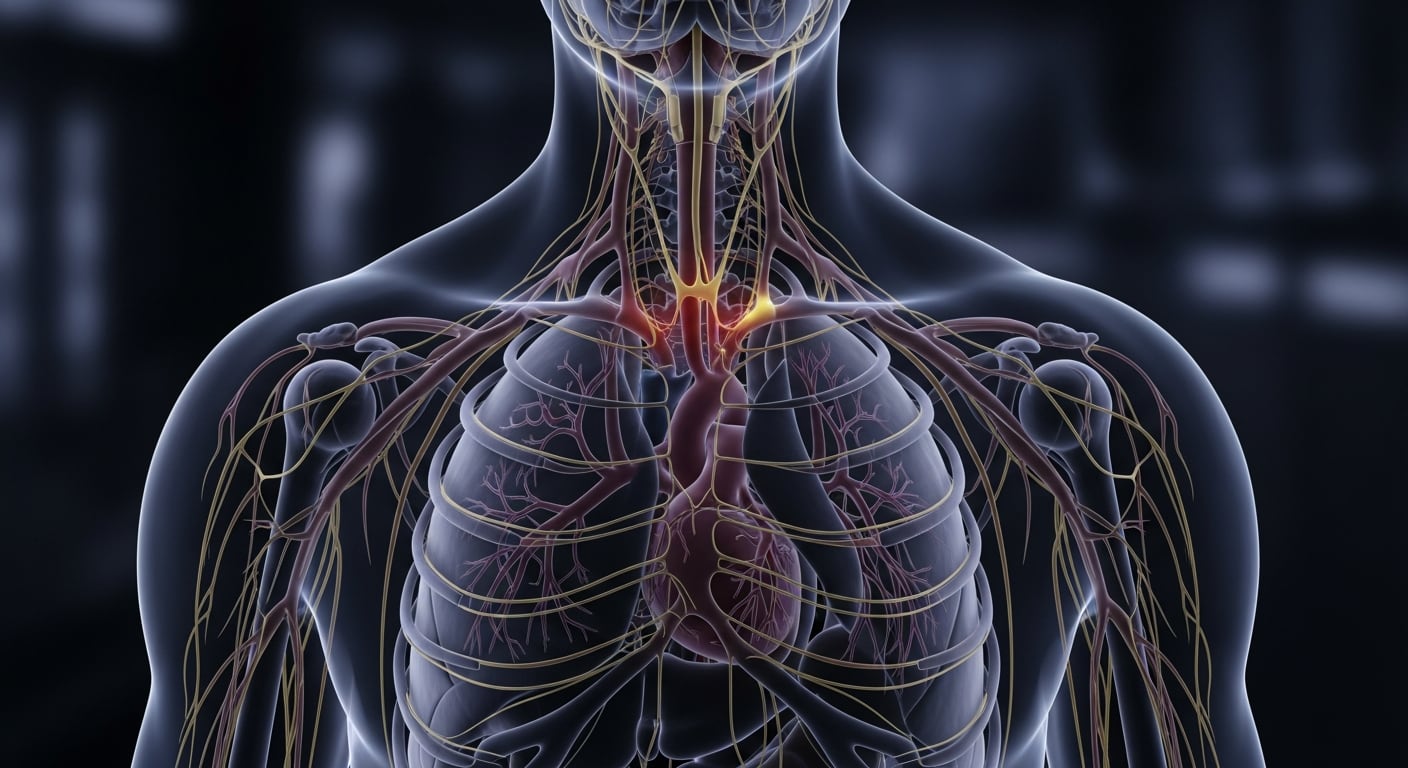 El nervio vago conecta el cerebro con el cuerpo, influyendo en el equilibrio emocional, la salud cardiovascular y la regularidad digestiva (Imagen Ilustrativa Infobae)