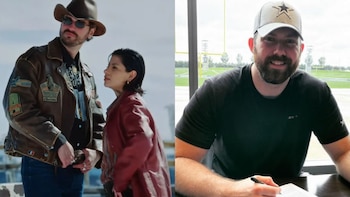 La controversia por “Un vals” de Christian Nodal creció luego de que internautas señalaran que el modelo masculino del video también se parece a Josh Ball, exnovio de Ángela Aguilar, sumando nuevas teorías en redes. (Capturas de pantalla/Instagram)