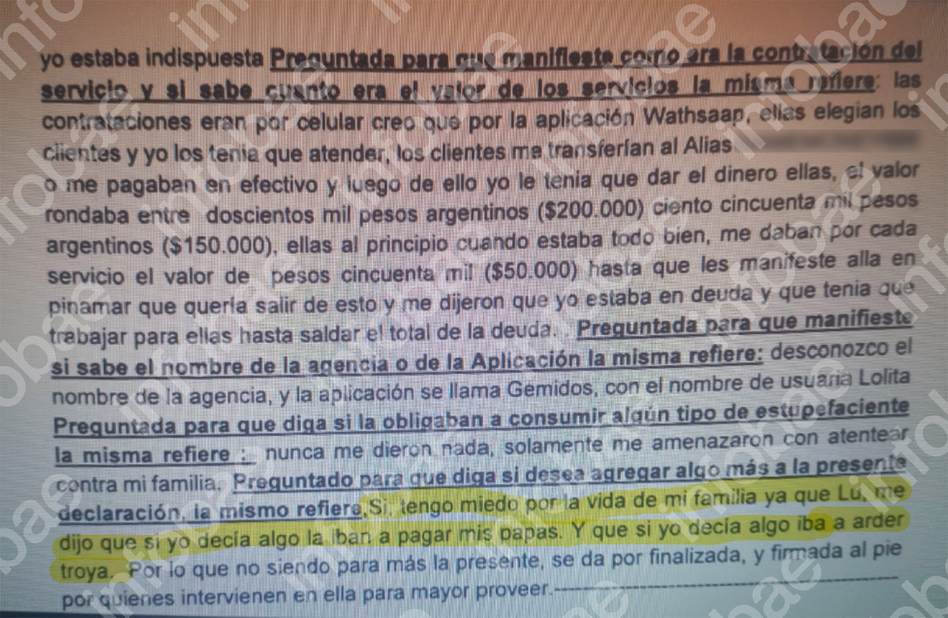 “Si decís algo, va a arder Troya”, era una de las amenazas que recibieron las víctimas
