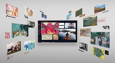 El TV cuenta con una sección donde aparecen varias obras que se pueden reproducir en la pantalla.
FUENTE Samsung Mexico