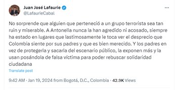 Publicación de Juan José Lafaurie