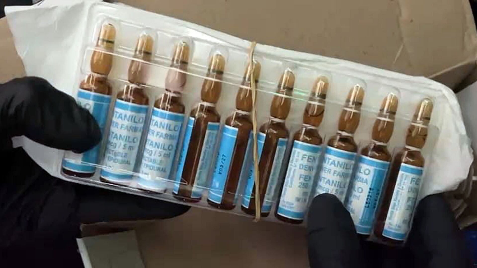 Fentanilo incautado por Gendarmería en el marco de la investigación