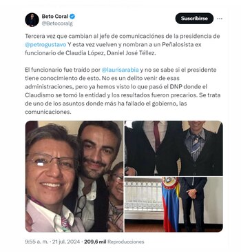 El activista Beto Coral cuestionó