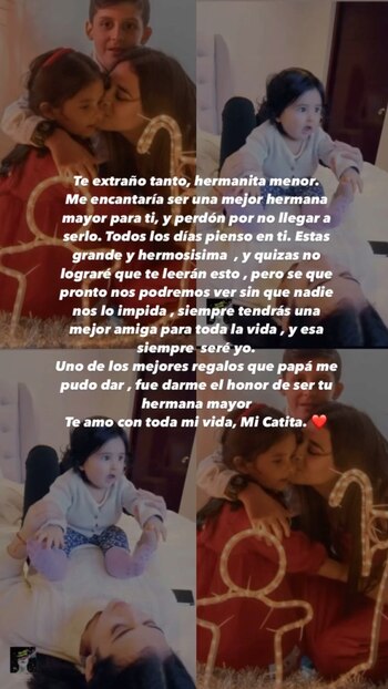 Hija mayor de Christian Domínguez insinuó que Pamela Franco no le permite ver a su hermanita: “Te extraño tanto” Camila Dominguez