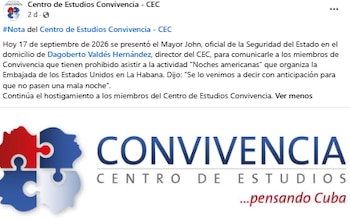 Dagoberto Valdés Hernández, director del Centro de Estudios Convivencia, denunció que un oficial le comunicó que los integrantes de la organización no podrían asistir a “Noches americanas”. (Cortesía: Redes sociales)