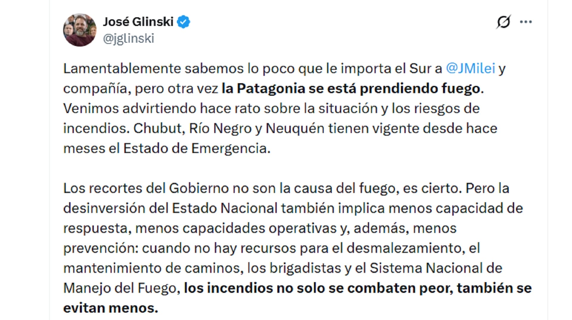 José Glinski, diputado de Chubut