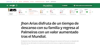 Antes del Mundial 2026, Jhon Arias alternó suplencias y titularidad con Colombia y fue titular con dos goles en la victoria 2-0 sobre Jordania-crédito Globo Esporte