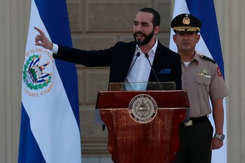El presidente de El Salvador,