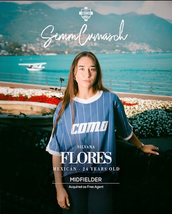 Silvana Flores es presentada como nueva jugadora del Como FC Women. (Como Football)