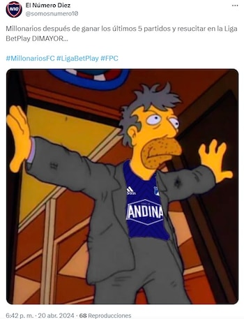 Memes victoria Millonarios sobre Pereira