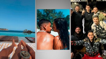 Lautaro Martínez junto a su