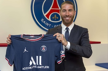 Sergio Ramos se fue al PSG tras no renovar con el Real Madrid. (PSG/Europa Press)