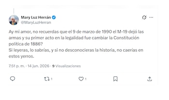 Mary Luz Herrán y su respuesta a María Fernanda Cabal