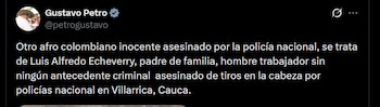 Gustavo Petro - crédito @petrogustavo/X