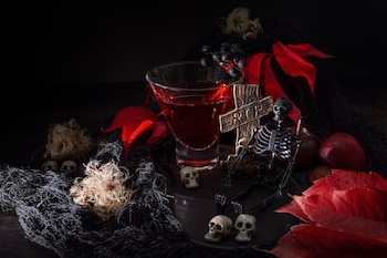 Cóctel inspirado en Halloween (Pexels)