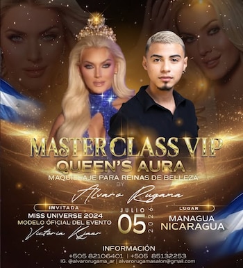l estilista Álvaro Rugama confirma la llegada a Nicaragua de la ex Miss Universo 2024, Victoria Kjær, para el próximo 5 de julio de 2026 en Managua (Cortesía Álvaro Rugama).