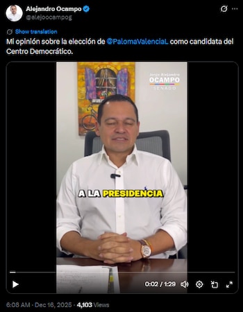 Alejandro Ocampo cuestiona el proceso