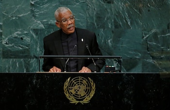El presidente de Guyana, David