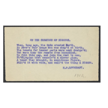 Un poema hectografiado acreditado a