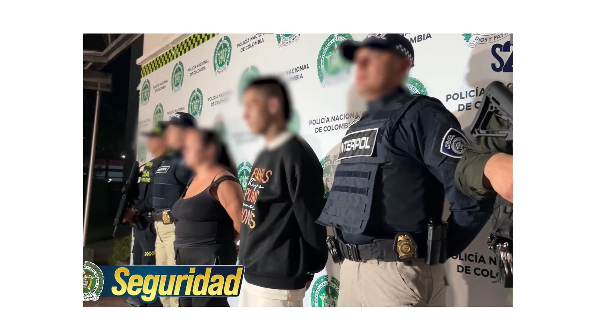 La mujer fue capturada en el municipio de Dosquebradas, mientras que su sobrino fue arrestado en Pereira, ambos en el departamento de Risaralda - crédito policía Metropolitana de Pereira / captura de pantalla