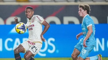Andy Polo metiendo un centro ante el cierre tardío de Ian Wisdom. - Crédito: Liga 1