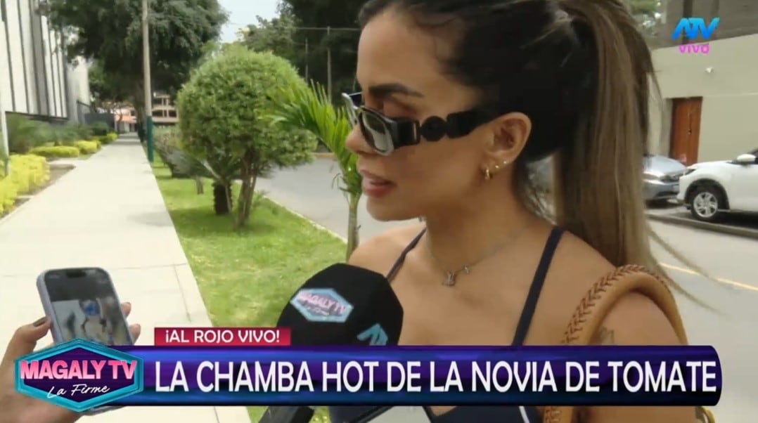 Vanessa López cuestiona si Tomate Barraza conocía los shows de su prometida: “Para casarte tienes que investigar”. Captura: Magaly TV La Firme.