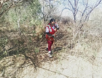 Dulce María, madre integrante del colectivo Guerreras Buscadoras Cajeme, logró localizar a su hijo Ángel Eduardo . Crédito: Facebook