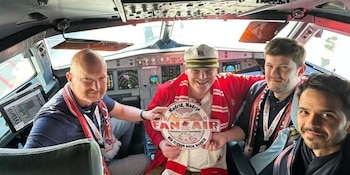 El presidente de la peña, Rudi Grabmeier, destacó que la idea buscaba acercar a los hinchas al equipo sin que el costo fuera una barrera (Facebook/Red Bull Taubenbach)