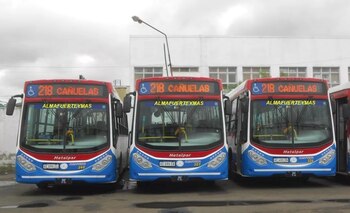 Colectiveros de la empresa Almafuerte