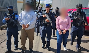 Las autoridades vinculan a dos de los detenidos con la Mara Salvatrucha, en el municipio de Sabanagrande. (Foto: Policía Nacional)