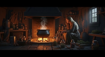 La historia de la brujería