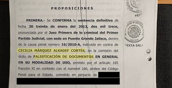 La sentencia contra la exdiputada