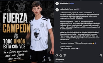 El comunicado de Unión Bonifacio sobre el estado de Justino Honorato