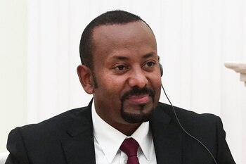 RUSSIA, MOSCOW - SEPTEMBER 25, 2025: Ethiopia's Prime Minister Abiy Ahmed Ali looks on during a meeting with Russia's President Vladimir Putin at Moscow's Kremlin. Sofya Sandurskaya/TASS