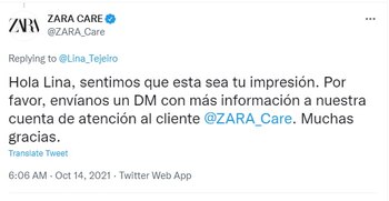 Zara le responde a Lina