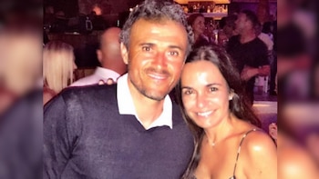 Luis Enrique con su mujer Elena Cullell (Instagram)