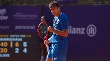 Román Burruchaga festeja en Buenos