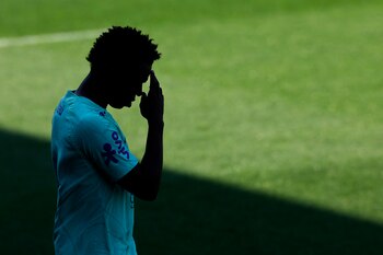 Vinicius en un entrenamiento con