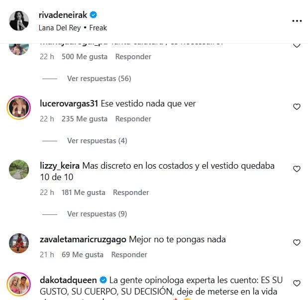 Usuarios cuestionaron el diseño elegido por Korina Rivadeneira y sugirieron una versión más discreta de la prenda.