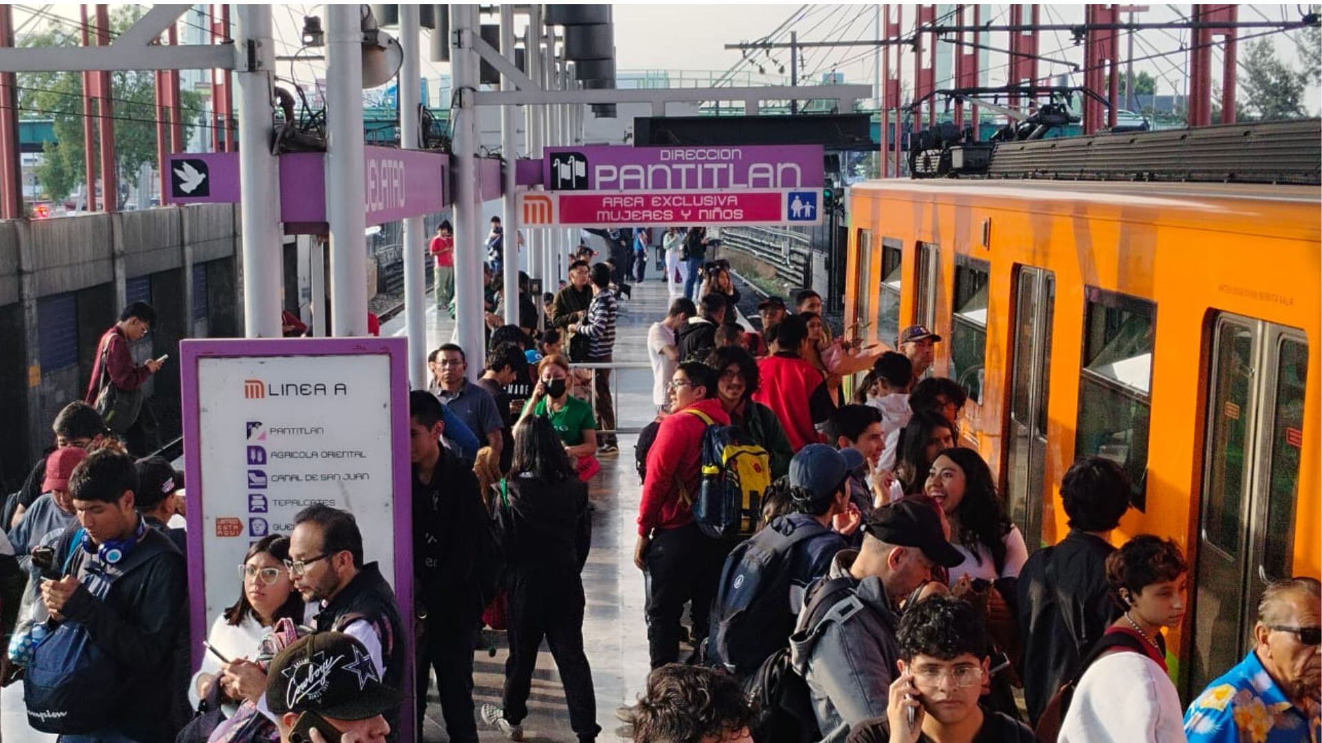 Suspendieron el servicio en la Línea A del Metro CDMX este 3 de diciembre (Jesús F. Beltrán/ Infobae México)