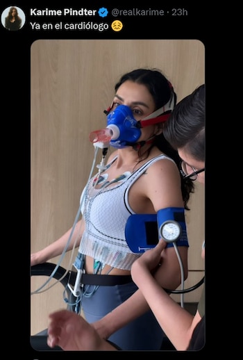 Fotografía de Karime Pindter hace saltar las alarmas sobre su salud
