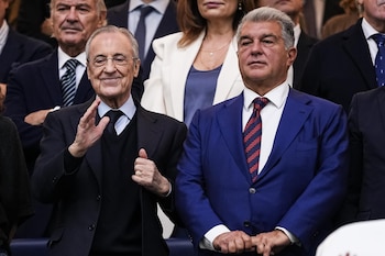 Florentino Pérez (izquierda) y Joan Laporta (derecha). (Europa Press)