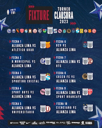 Primera parte del fixture del