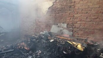 Incendio de una casa humilde