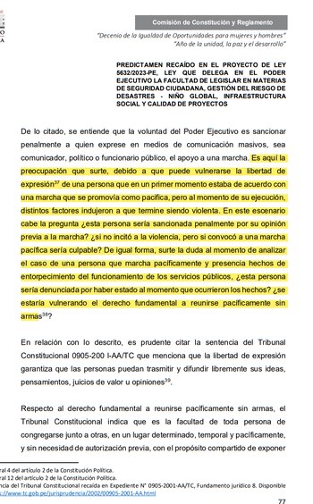 Comisión de Constitución reconoce riesgos