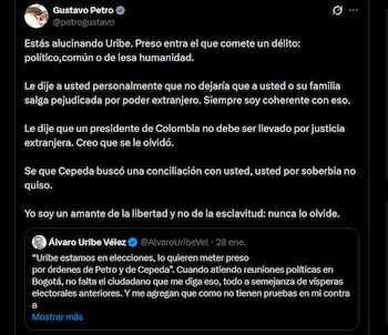 Gustavo Petro - crédito @petrogustavo/X