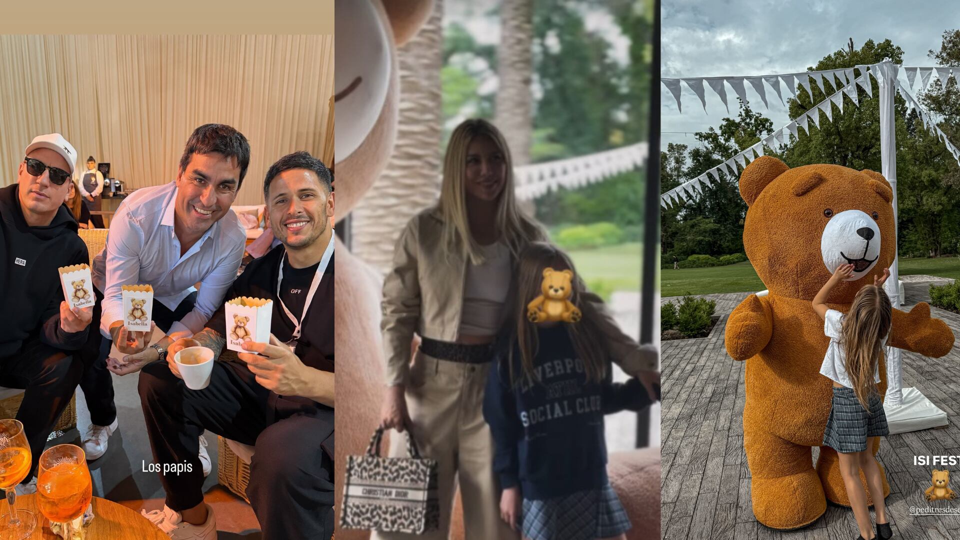 Wanda Nara celebró el cumpleaños de su hija menor con una fiesta con temática de osos y familia de Rosario (Instagram)
